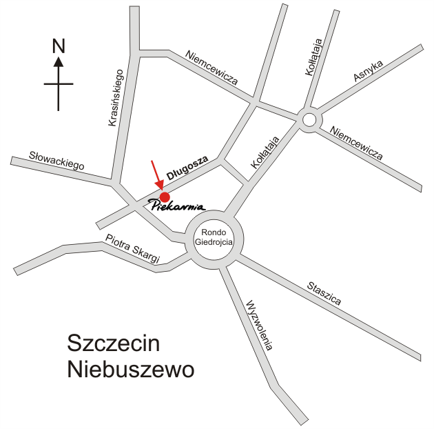 Piekarnia z ulicy Długosza - Mapka lokalizacyjna